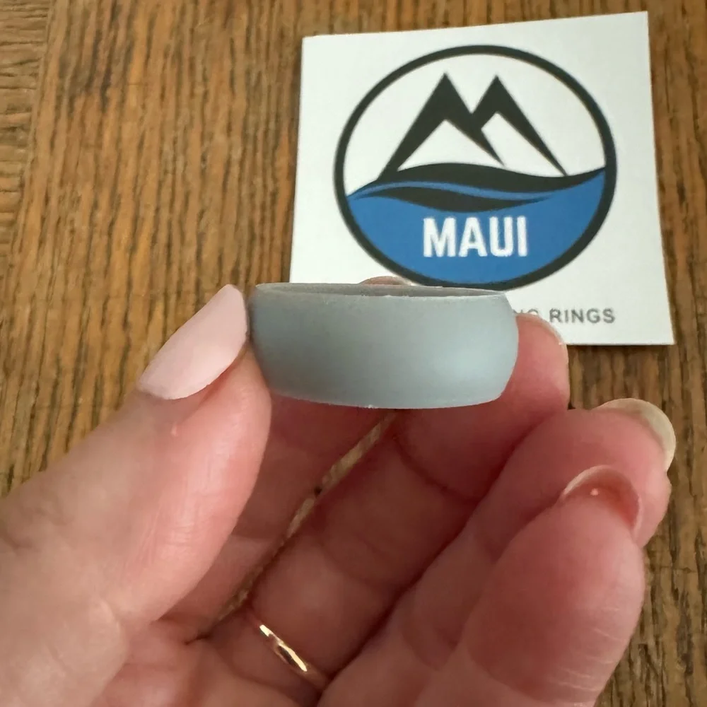 NWT Maui set of 4 wedding silicone gray, black and navy blue rings size 11 men’s